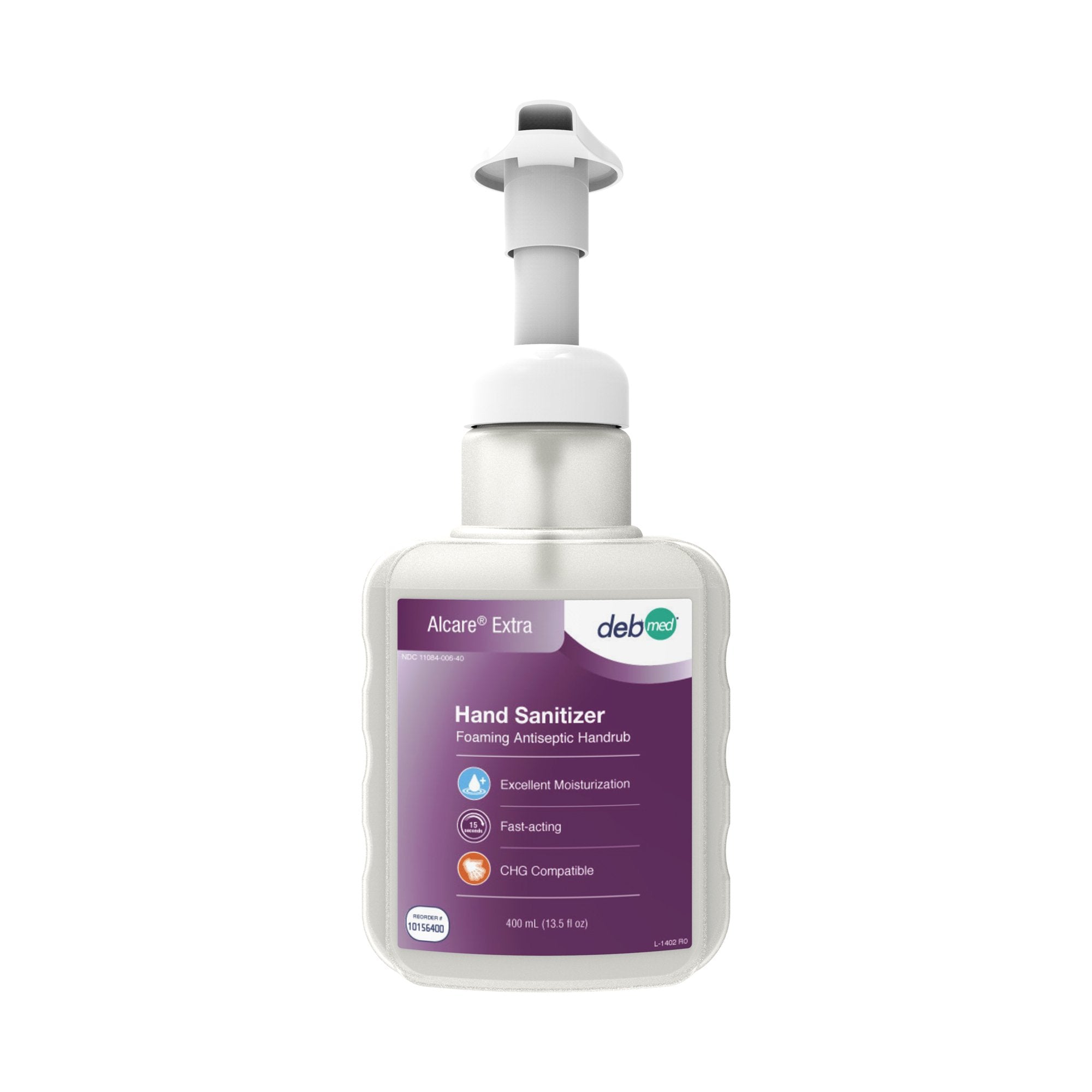 Alcare® Extra Foaming Antiseptic Handrub Hand Sanitizer, 400 mL Pump Bottle 10156400