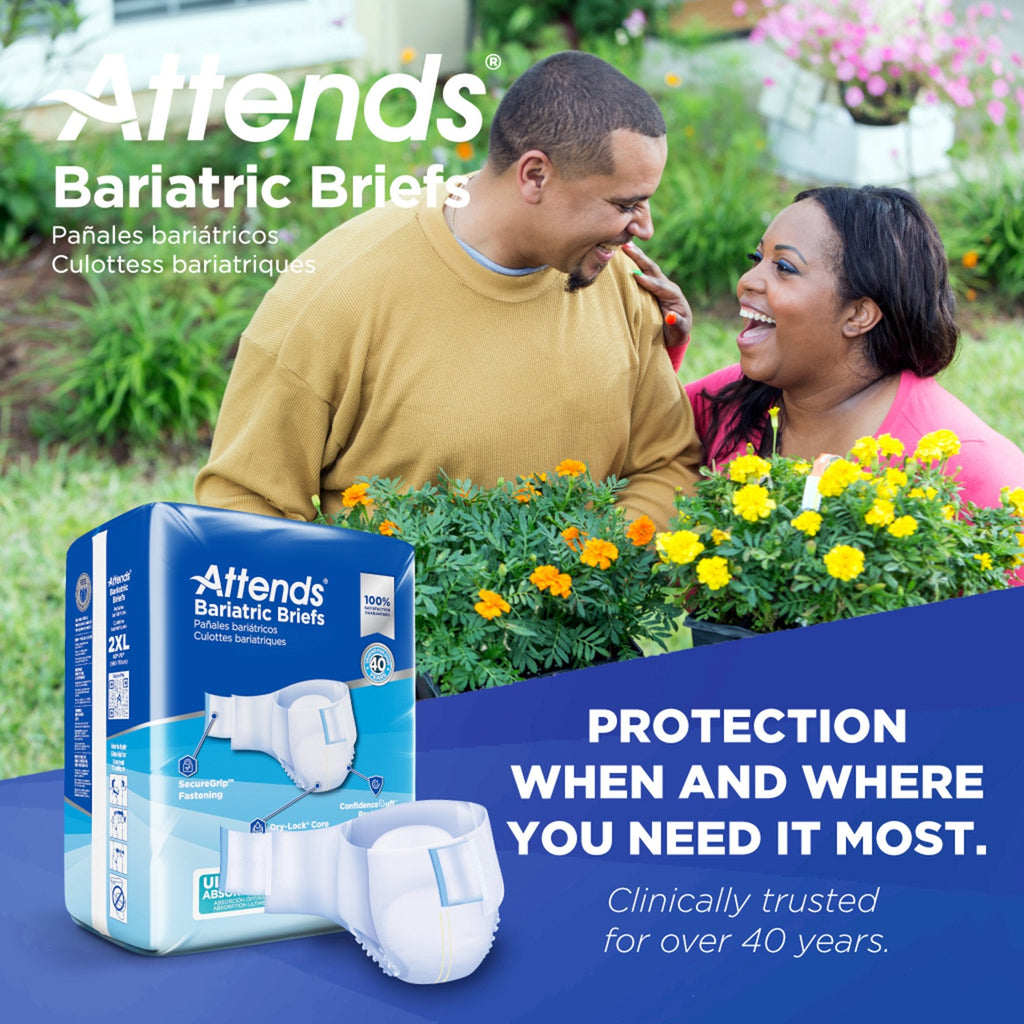 Attends® Bariatric Briefs, 2X-Large DD50