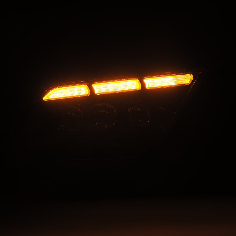 AlphaRex 13-14 Ford Mustang NOVA LED Proj Headlights Alpha-Blk w/Actv Light & Seq.Sig / SB DRL 880488 *Discontinued