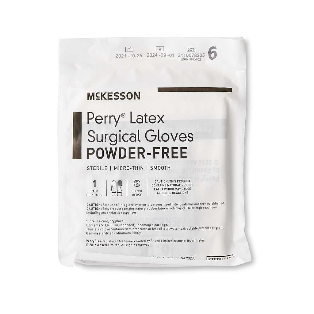 McKesson Perry® Latex Surgical Glove, Size 6, Brown 20-1360N