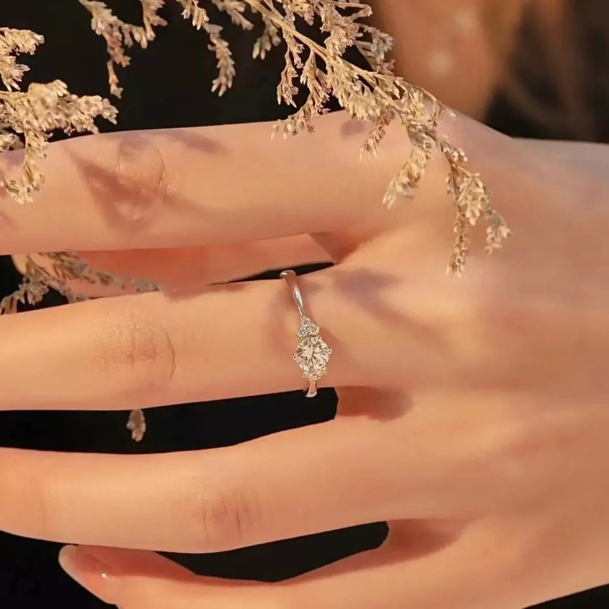 1 Carat Moissanite 925 Sterling Silver Ring