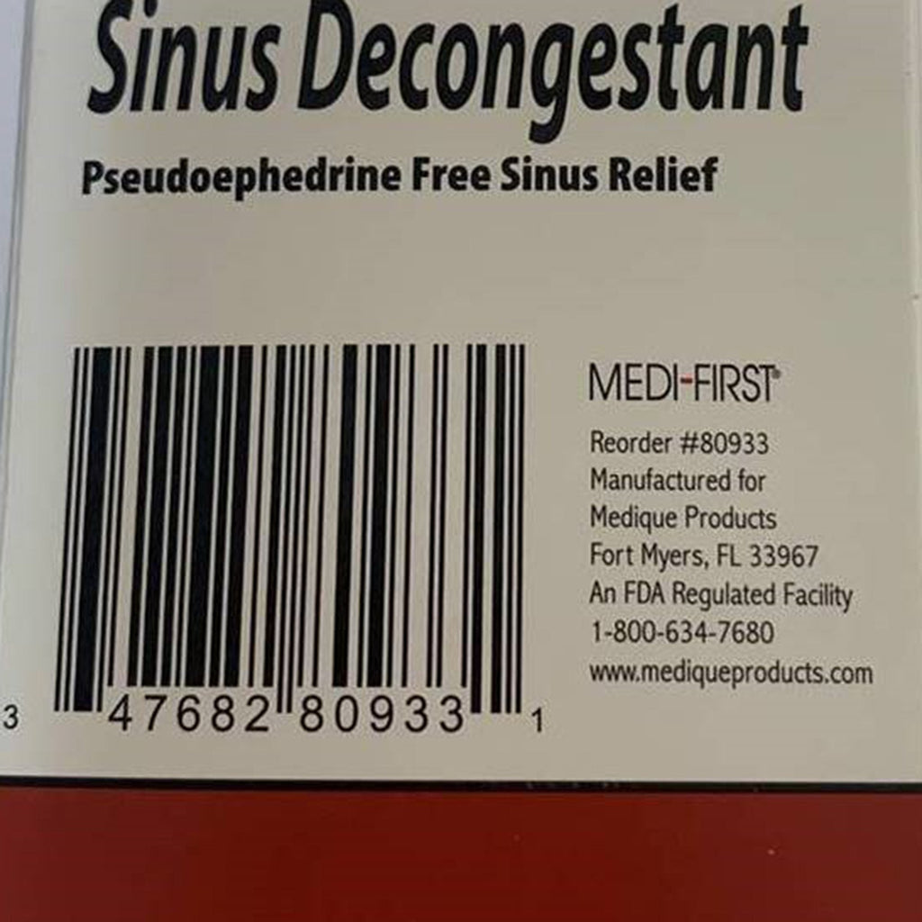 Medi-First® Phenylephrine Sinus Relief 80933