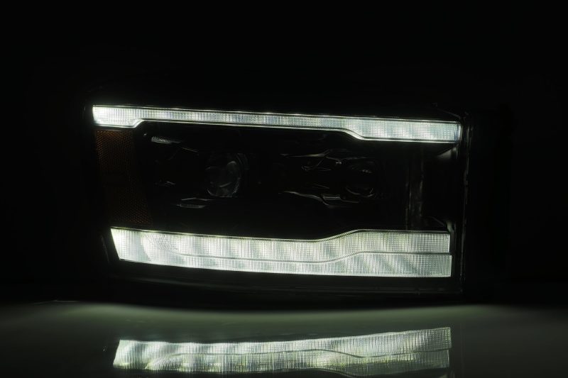 AlphaRex 06-08 Dodge Ram 1500HD PRO-Series Projector Headlights Plank Style Chrome w/Seq Signal/DRL 880531 *Discontinued