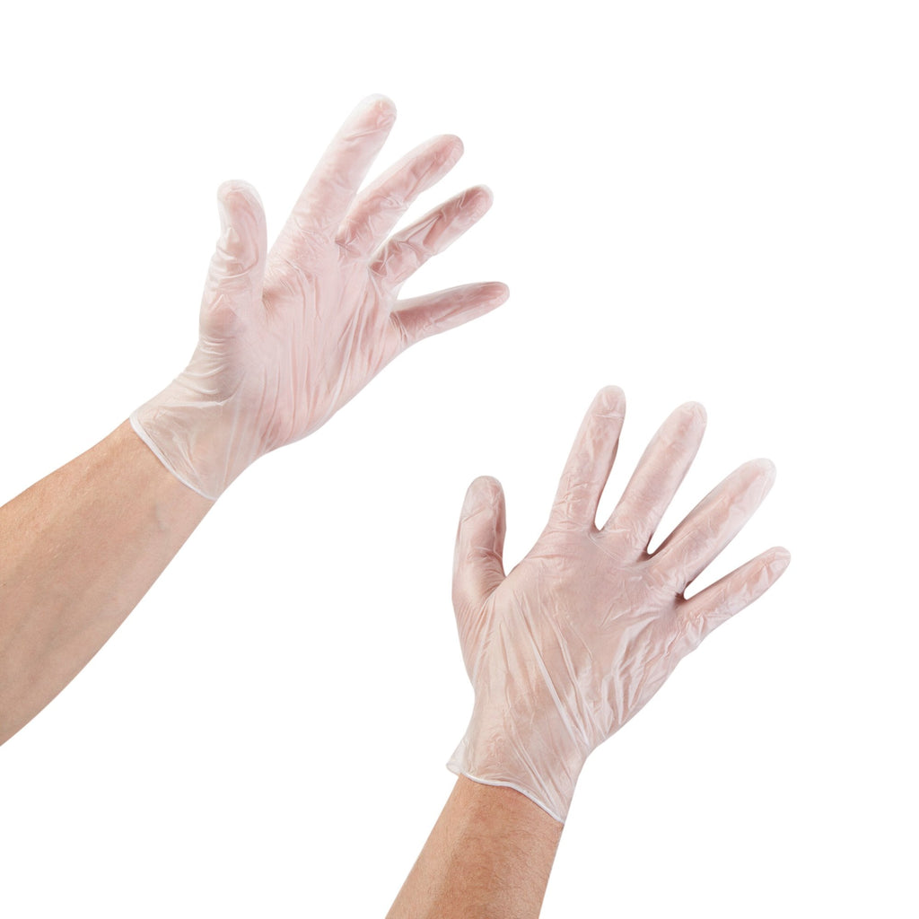 McKesson Vinyl Exam Glove, Extra Large, Clear 14-140