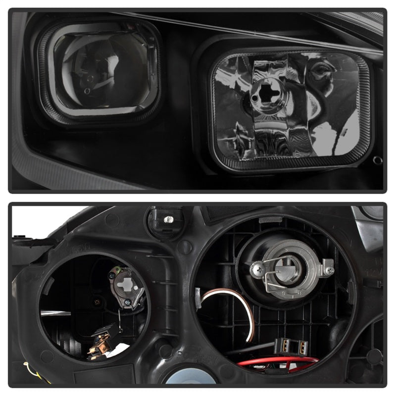 SPYDER xTune 13-15 Nissan Sentra DRL LED Light Bar Proj Halogen Headlights - Blk Smoke (PRO-JH-NS13-LB-BSM) 9042973