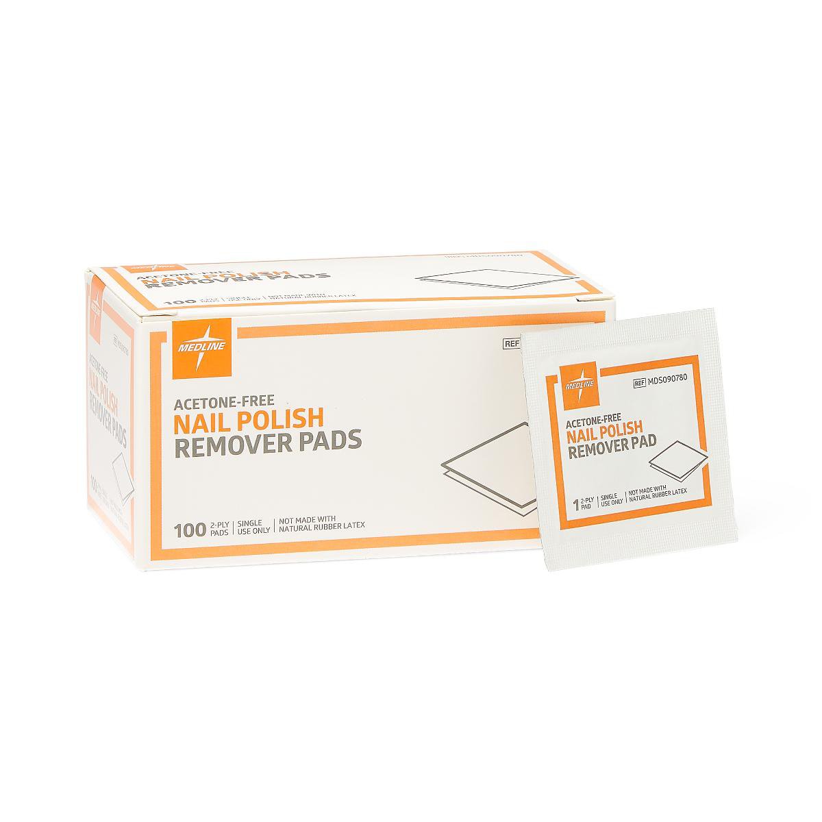 Nail Polish Remover Pad Medline 1-1/4 X 3 Inch MDS090780