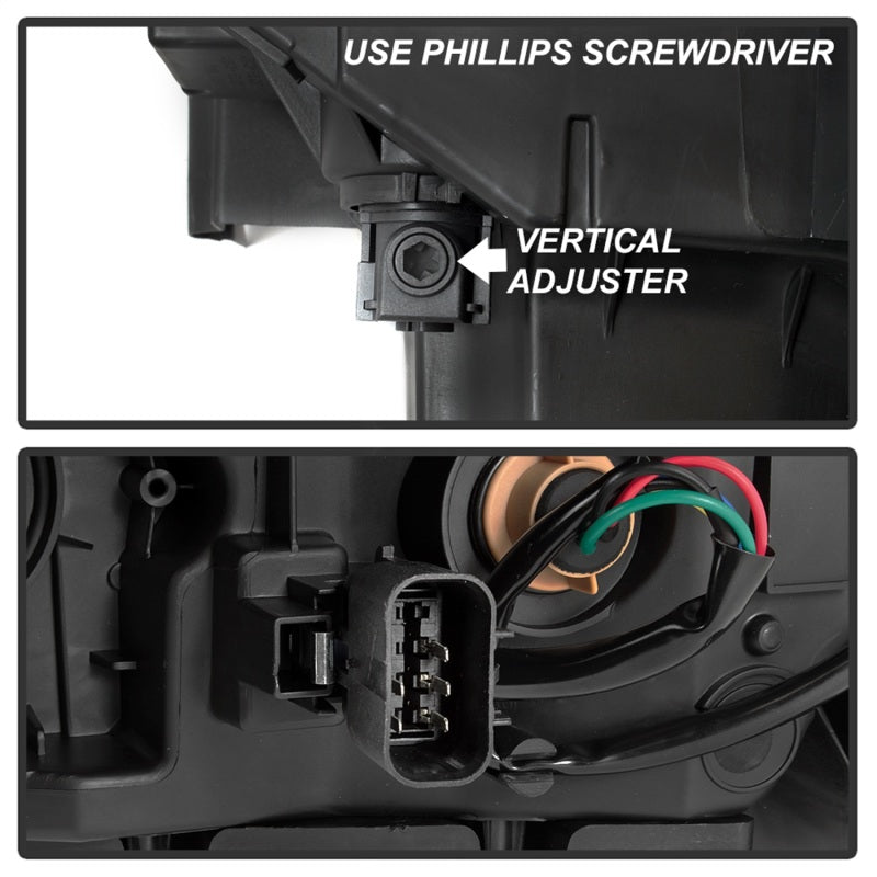 SPYDER xTune 14-15 GMC Sierra 1500 OEM Style Halogen Headlights - Black (HD-JH-GS14-AM-BK) 9042423