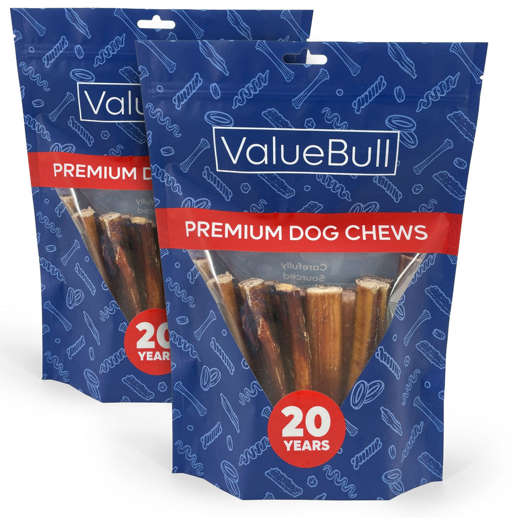 ValueBull Bully Sticks for Large Dogs, Jumbo 6 Inch, 50 Count