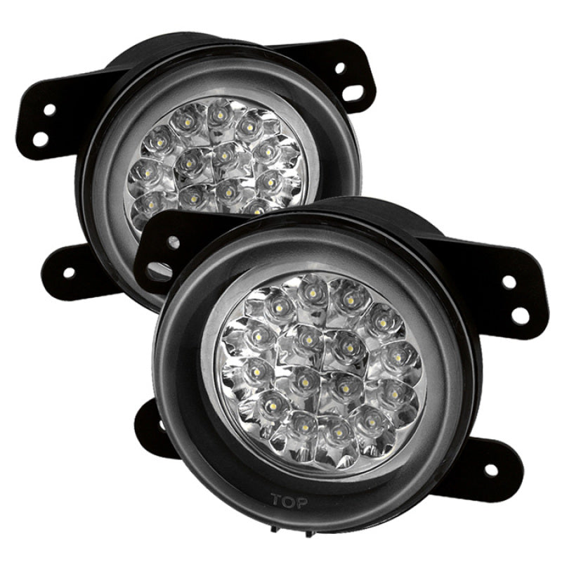 SPYDER Dodge Magnum 05-08/ Jeep Wrangler 07-09 LED Fog Lights w/swch Clear FL-LED-DM05-C 5015587