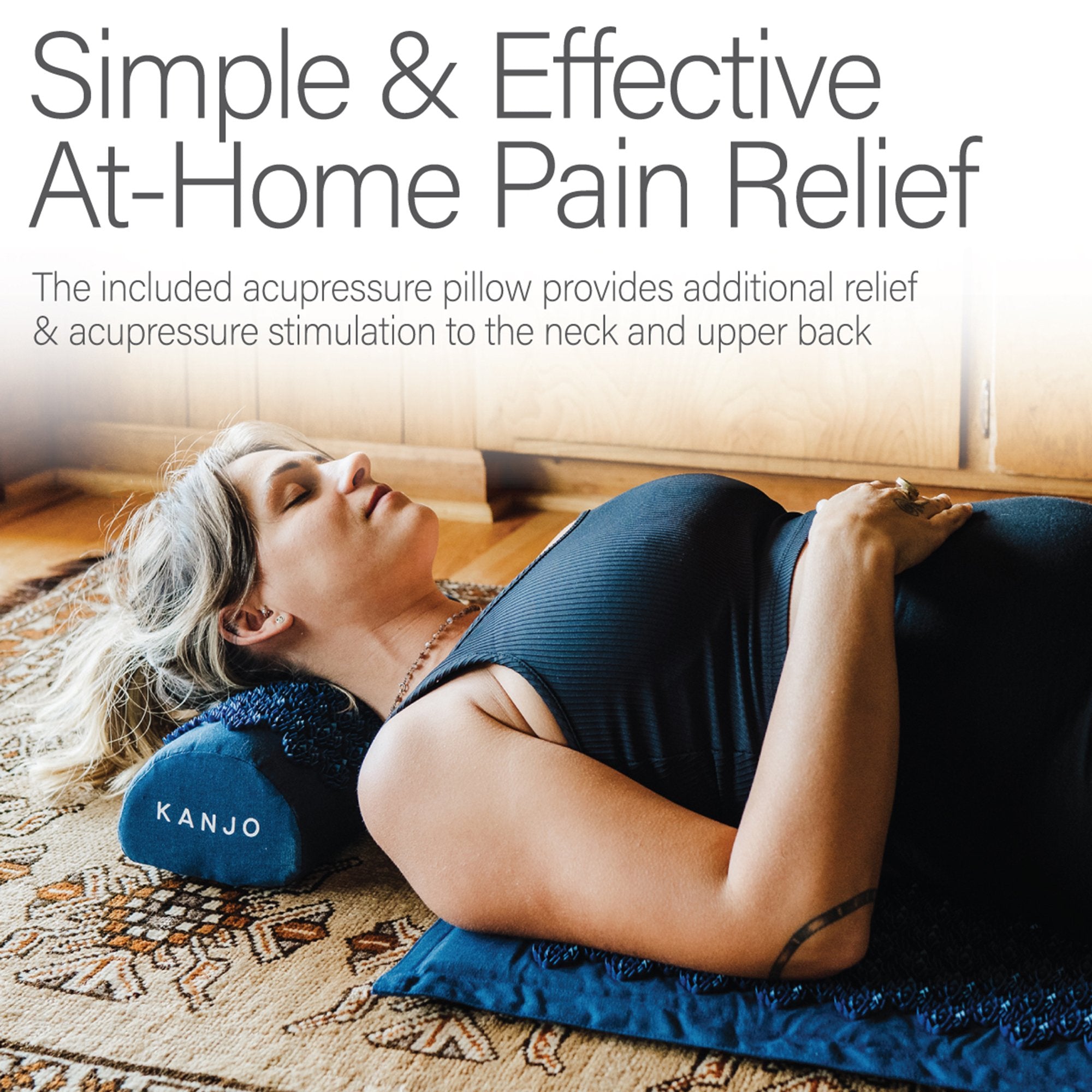 Kanjo Memory Foam Acupressure Mat Set, Dark Blue KANNAVM