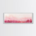Light Pink Canvas Print Abstract Landscape Painting Horizontal Pastel Minimalist Boho Living Room Art Wabi Sabi Modern Wall Decor