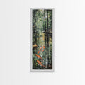 Elegant Koi Fish Swimming Serene Water Garden Nature Art Framed Canvas Print Tall Art Japanese Style Art