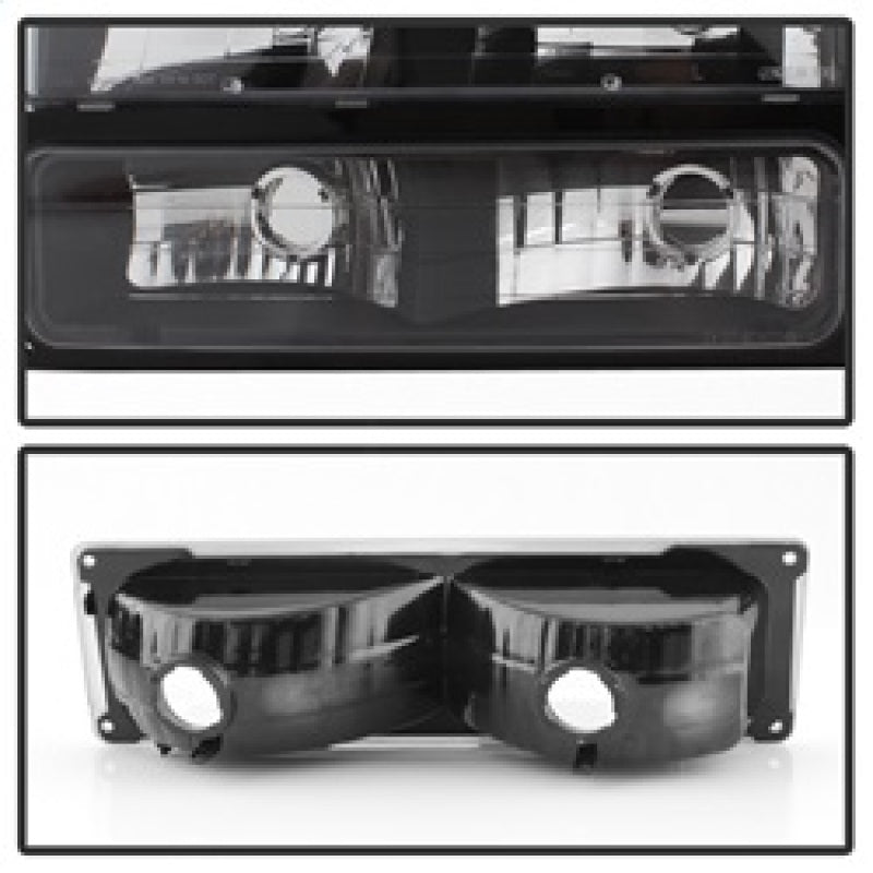 SPYDER Xtune Chevy Suburban 94-98 Headlights w/ Corner & Parking Lights 8pcs Black HD-JH-CCK88-AM-BK-SET 5072221