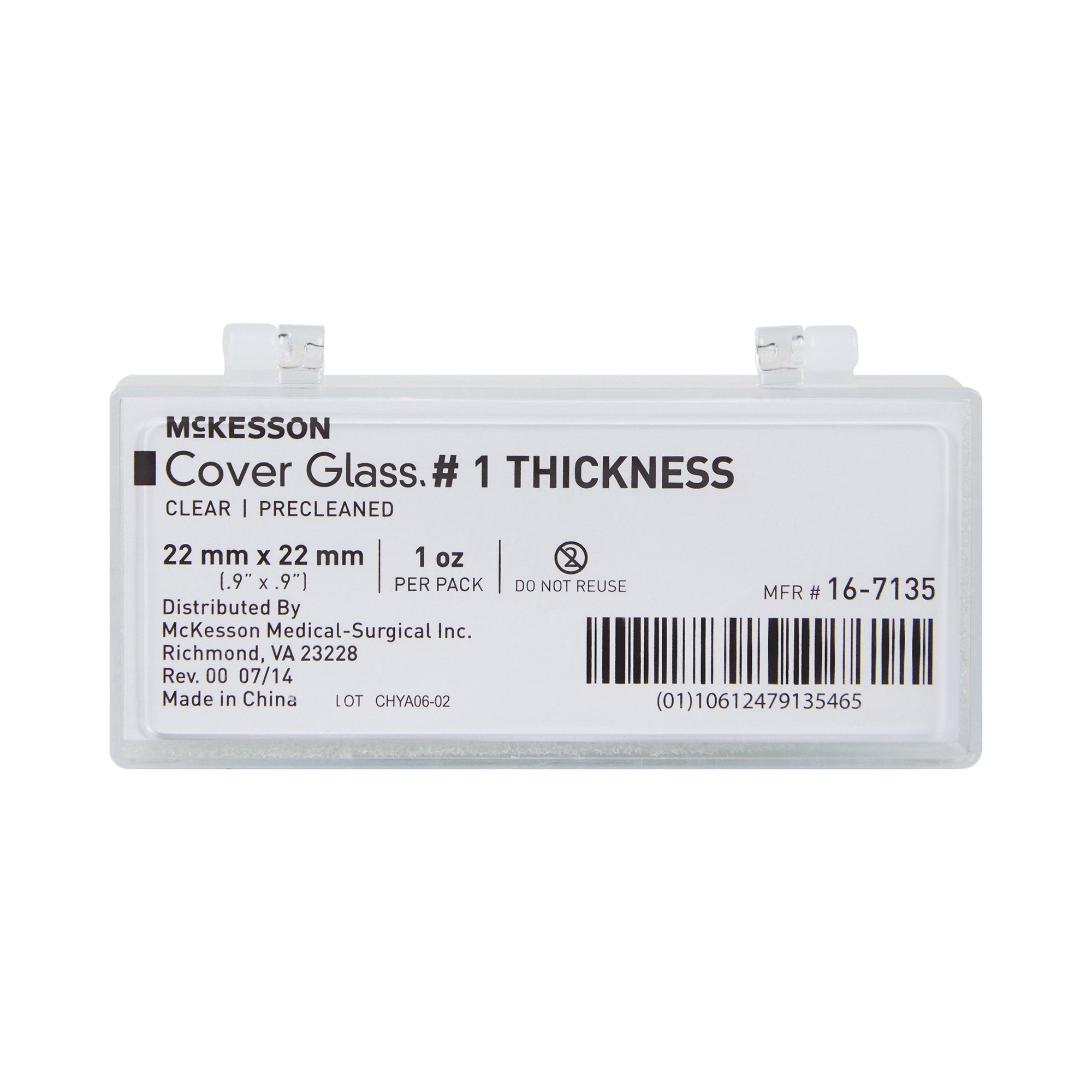 McKesson Cover Glass, 22 x 22 mm 16-7135