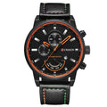 Cairen Water-Resistant Calendar Leather Business-Casual Quartz Watch