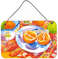 Florida Oranges Sliced for breakfast Wall or Door Hanging Prints Aluminum Metal Sign Kitchen Wall Bar Bathroom Plaque Home Decor, 8HX12W, Multicolor