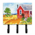 Old Red Cottage House at the lake or Beach Leash or Key Holder Wall Hooks, Coat Rack Wall Mount, for Hanging Keys, Towels, Aprons, Leashes