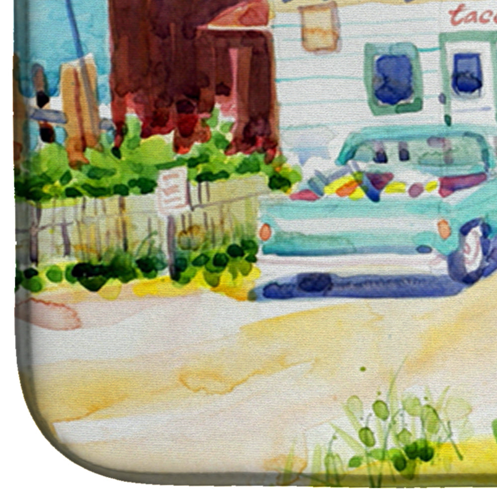 Seafood Shack for fresh shrimp Dish Drying Mat Absorbent Dish Drying Mat Pad for Kitchen Counter Dish Drainer Mat for Countertop, 14 x 21", Multicolor