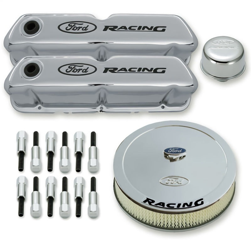 Ford Engine Dress up Kit Chrome w/Ford Racing Log FRD302-510