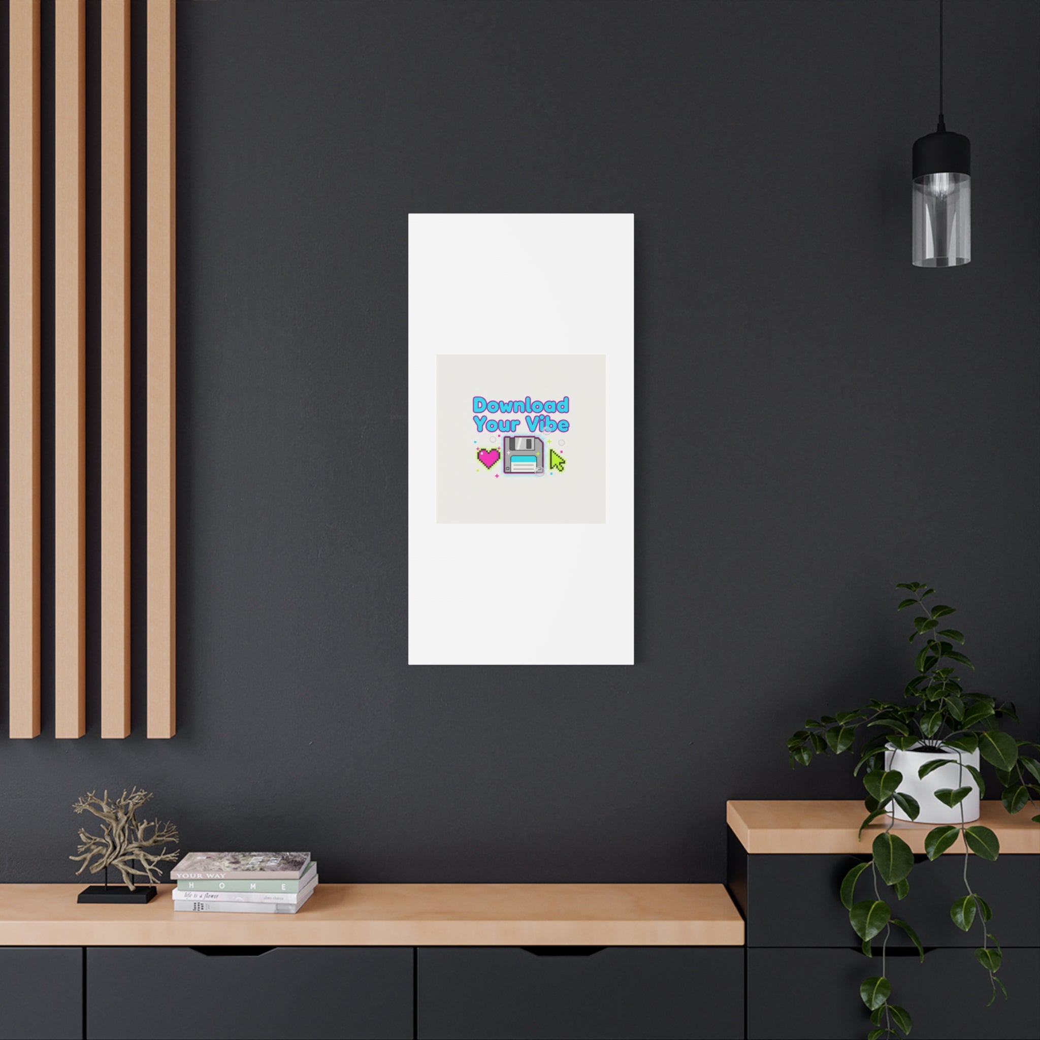 Download Your Vibe Canvas | Y2K Retro Tech, Pixel Floppy Disk Poster
