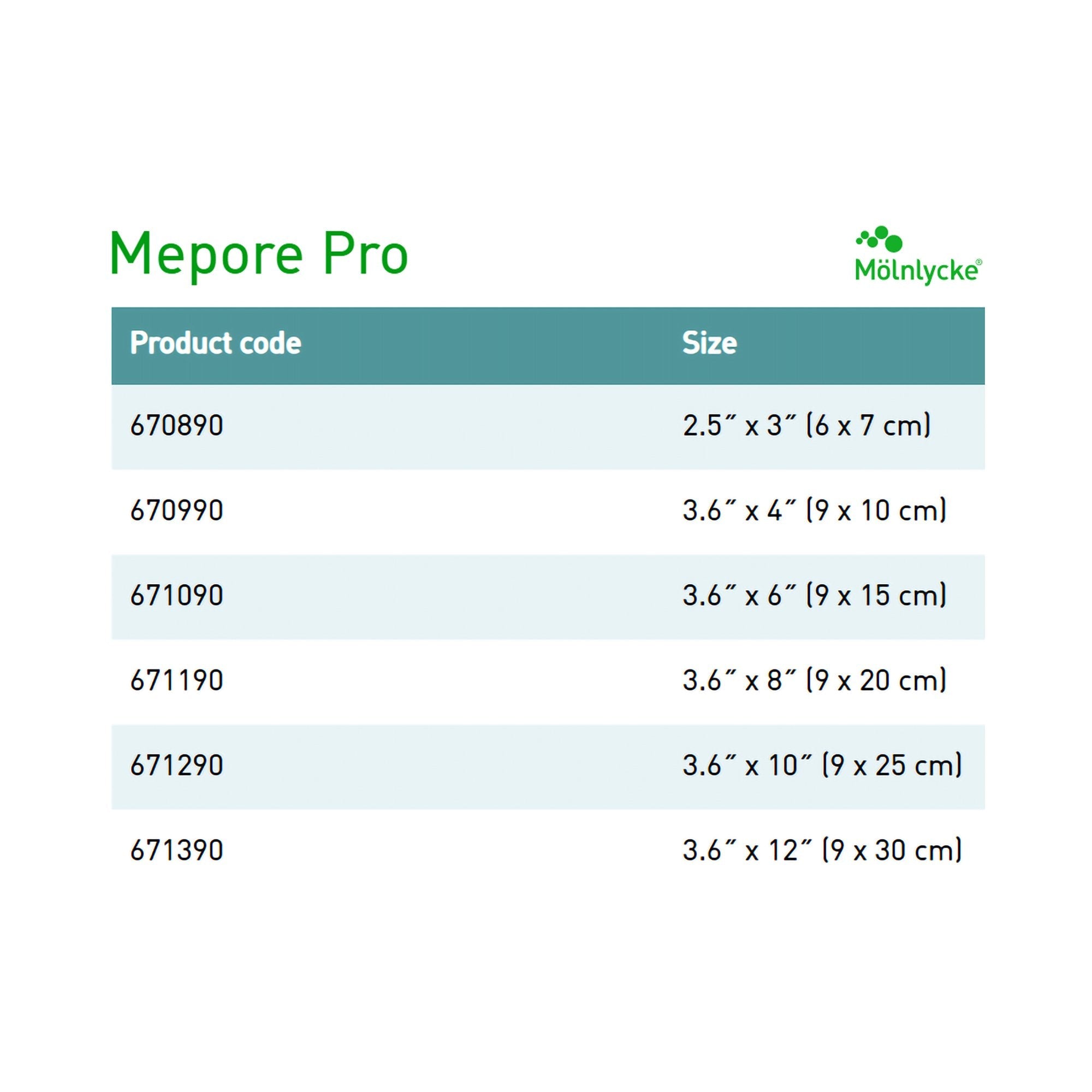 Mepore® Pro White Adhesive Dressing, 3 x 4 inch 670990