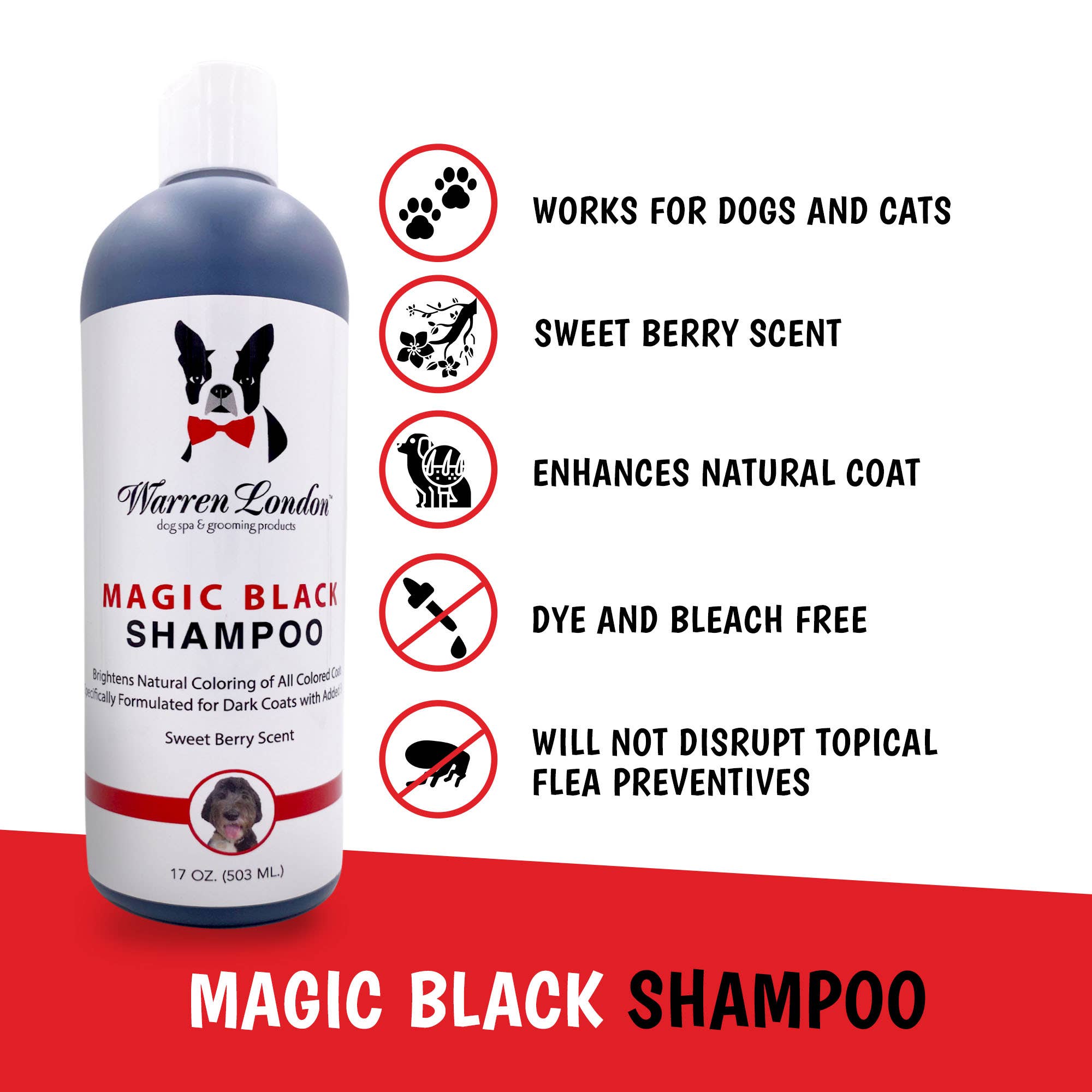 🖤🐶 Magic Black Brightening Dog Shampoo – Enhance Shine & Deepen Dark Coats Naturally ✨🛁
