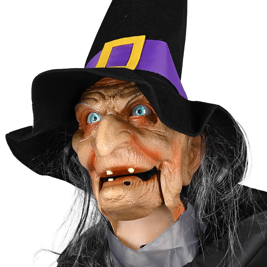 Yescom 9ft Halloween Yard Decoration Flying Witch Animatronic