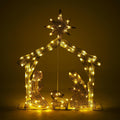 Yescom Pre-Lit Christmas Decoration 4ft 108 LEDs Outdoor Nativity Set