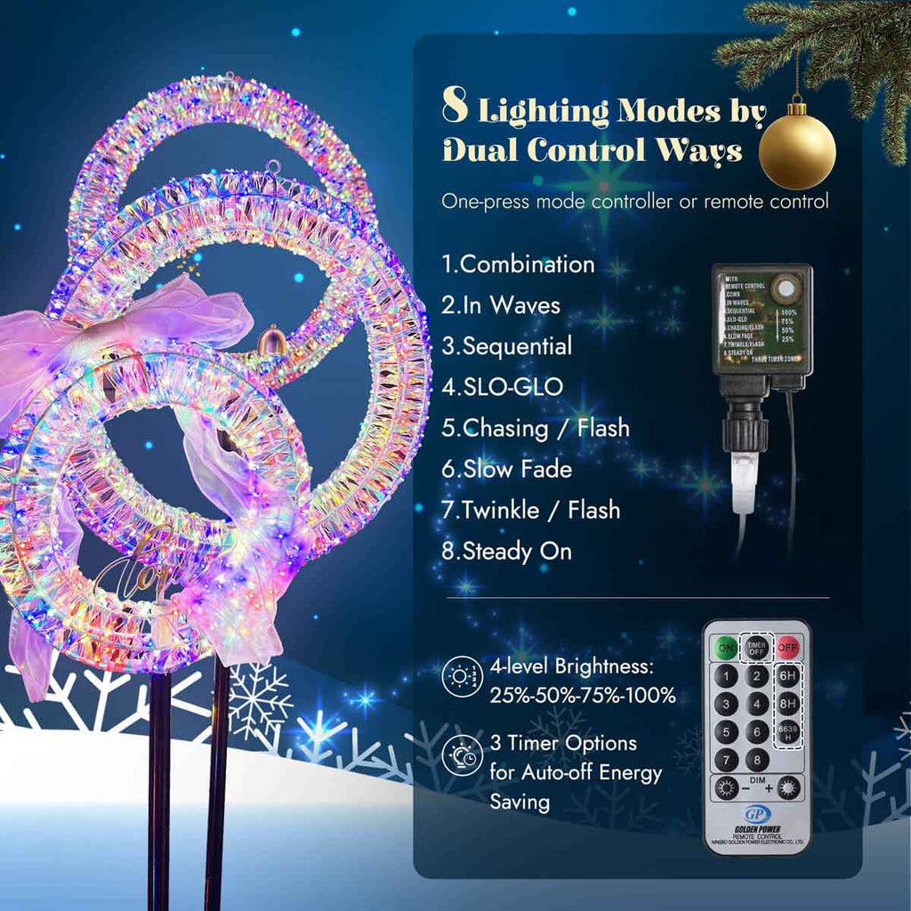 Yescom 3-Set Outdoor Prelit Christmas Wreaths Frontgate Windows