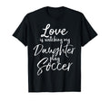 Dad Soccer Mom Gift Love Is Watching T-Shirt - Custom Art Print for Adults