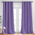 NICETOWN Lilac Purple Curtains for Home Office, Grommet Thermal Curtains Blackout Light Blocking Room Darkening Window Treatments for Bedroom/Living Room, 2 Panels, W52 x L90