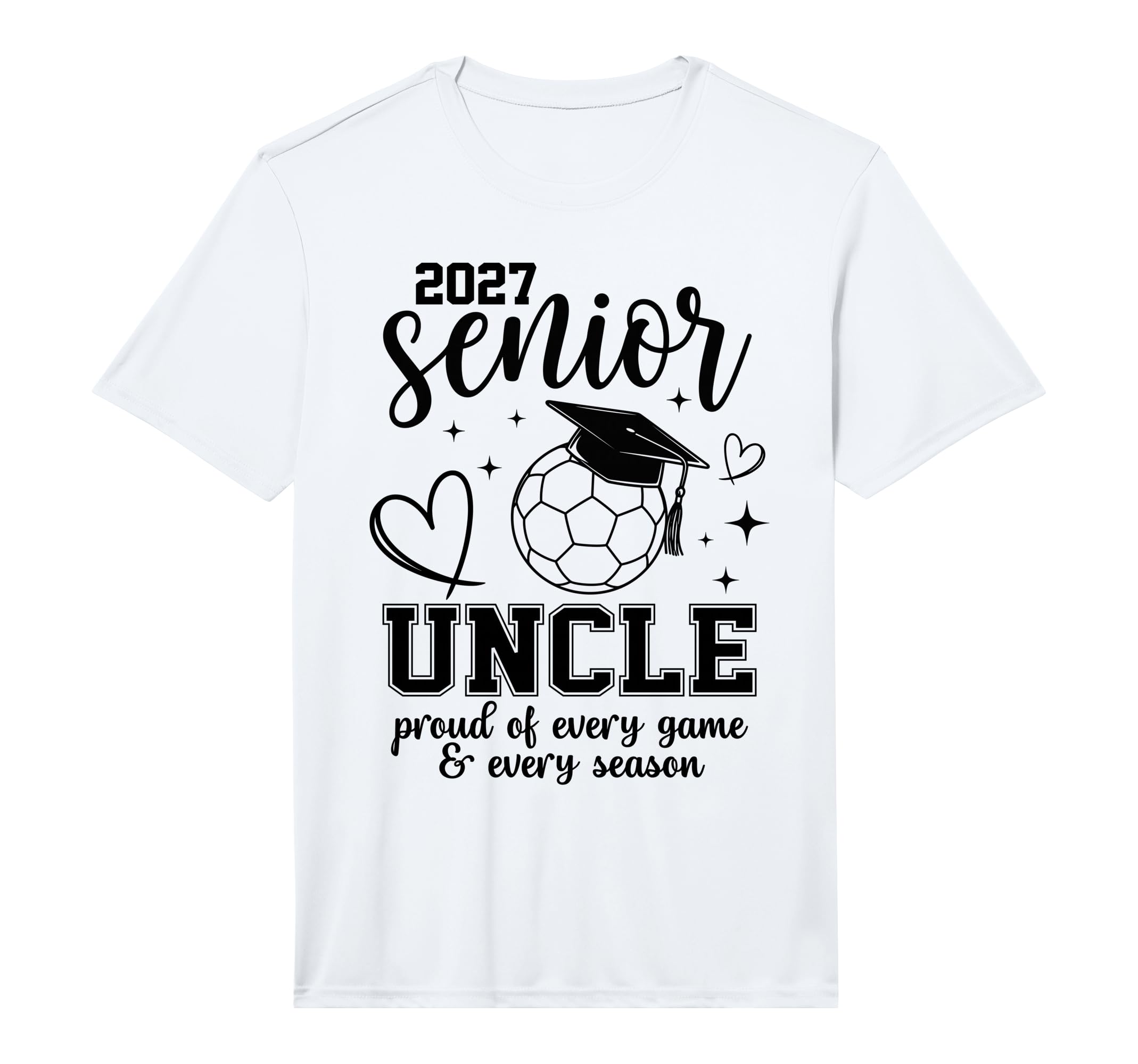 2027 Senior Soccer Uncle Proud T-Shirt - Casual Everyday Wear Unisex