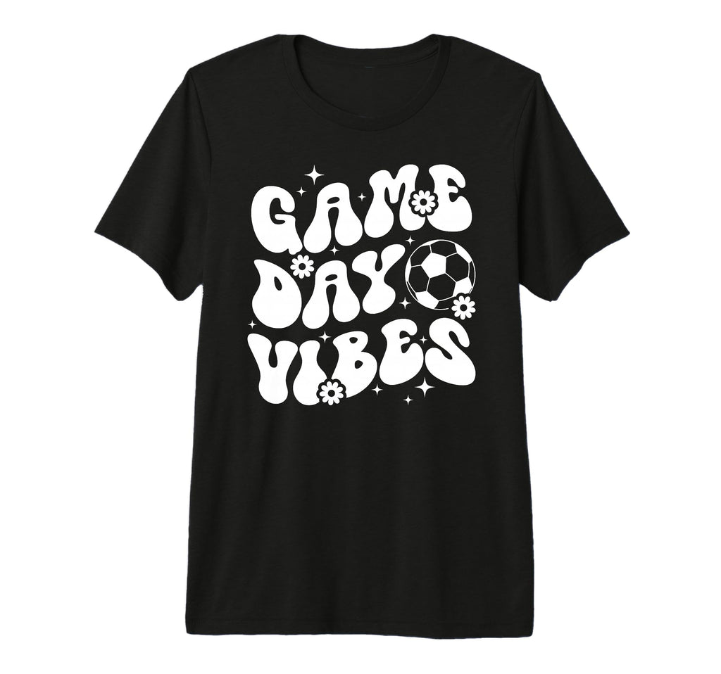 Groovy Soccer Game Day Vibes Game Day T-Shirt - Unique Graphic Unisex