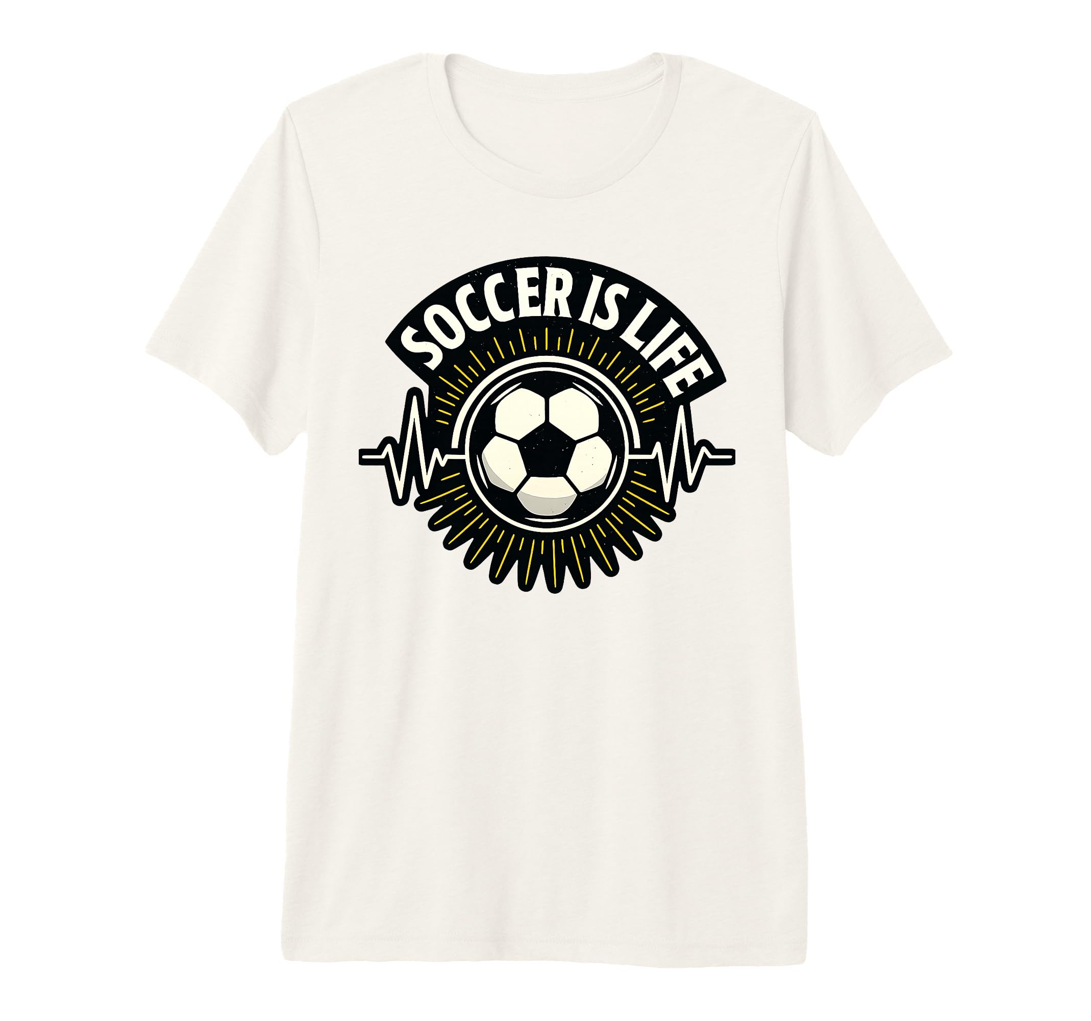 Soccer Is Life Pulse Sports Art Tri Blend T-Shirt - Graphic Print Unisex