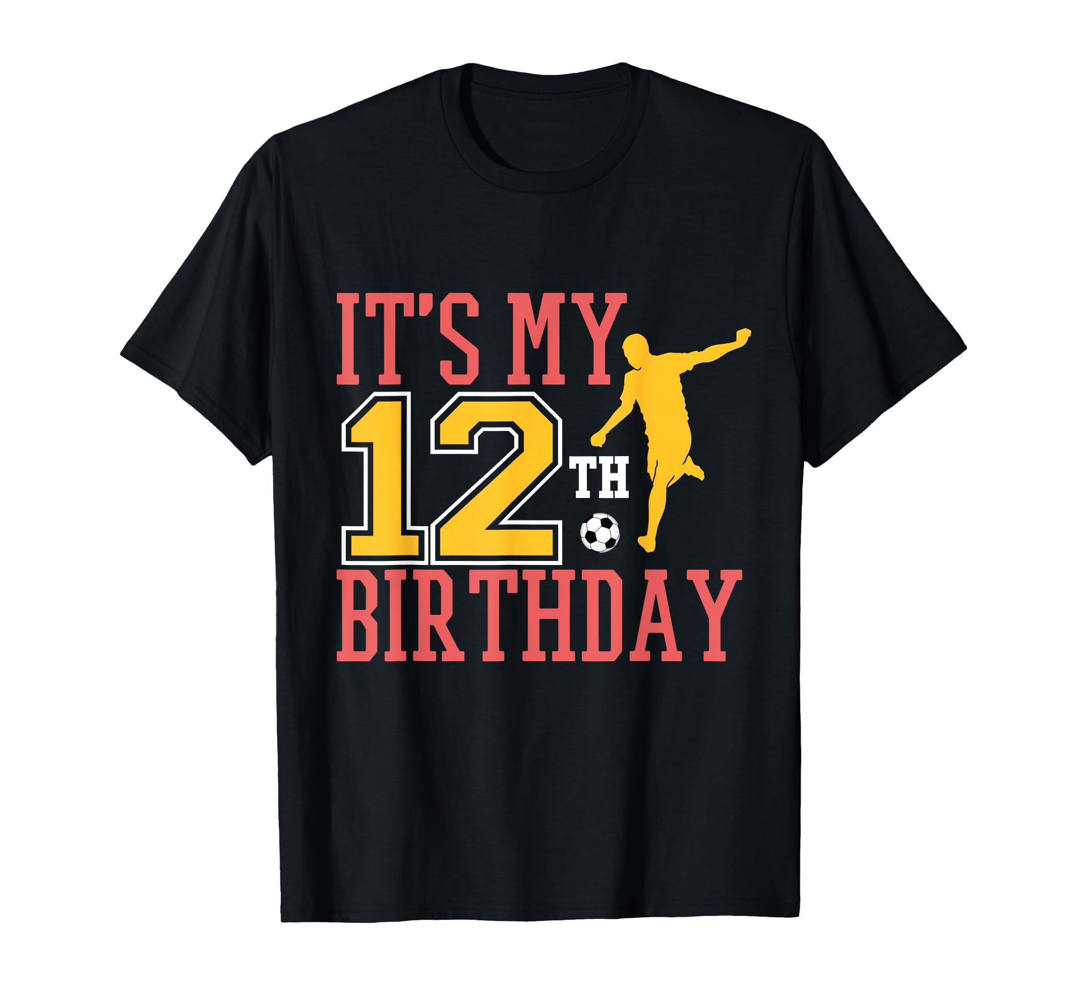 Soccer Player 12Th Birthday Football T-Shirt - Custom Art Print Men Women