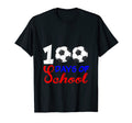 100 Days School Soccer Funny Sports T-Shirt - Minimalist Print Men Women