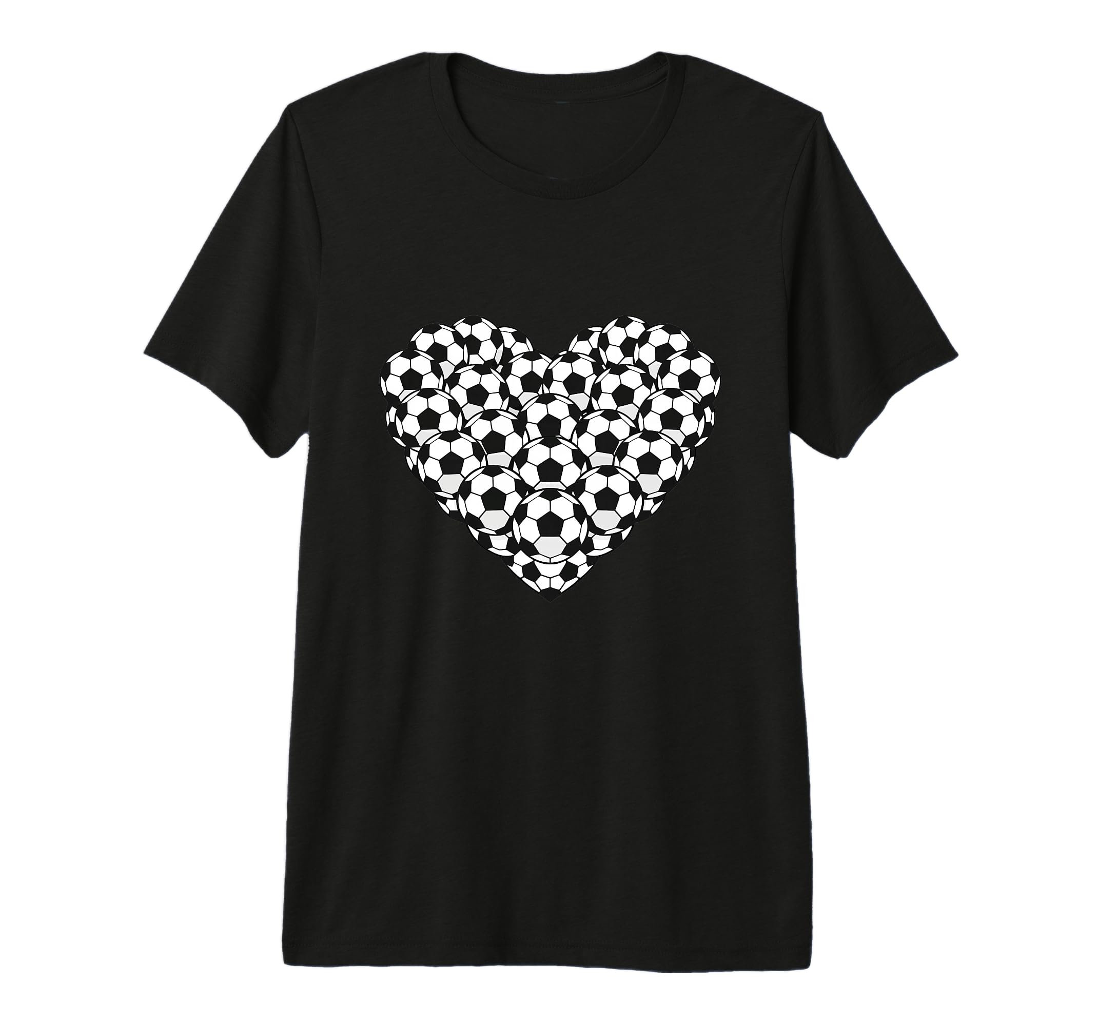 Heart Shaped Soccer Ball Tri Blend T-Shirt - Trendy Graphic Unisex