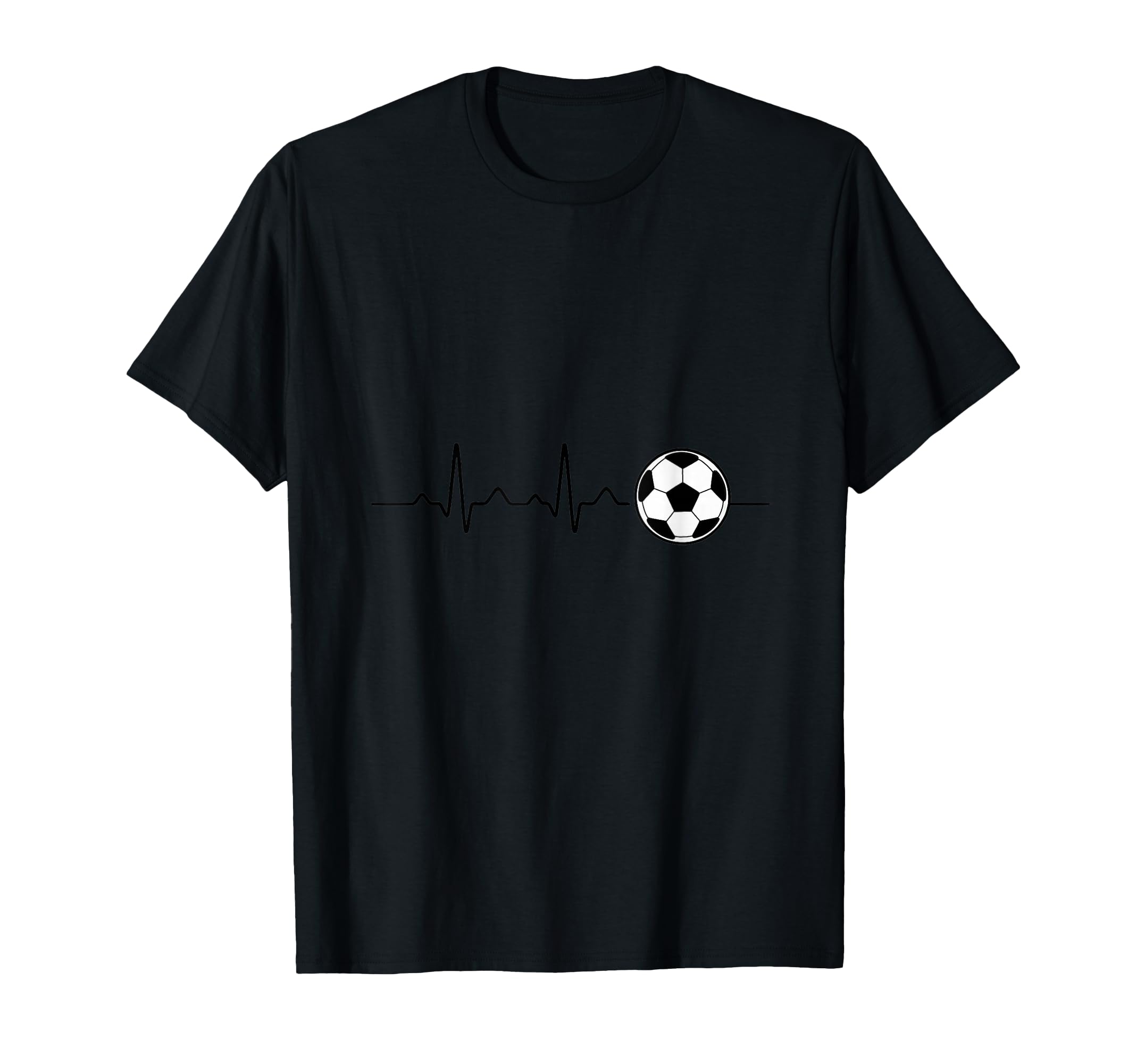 Soccer Heartbeat T-Shirt - Minimalist Print for Adults