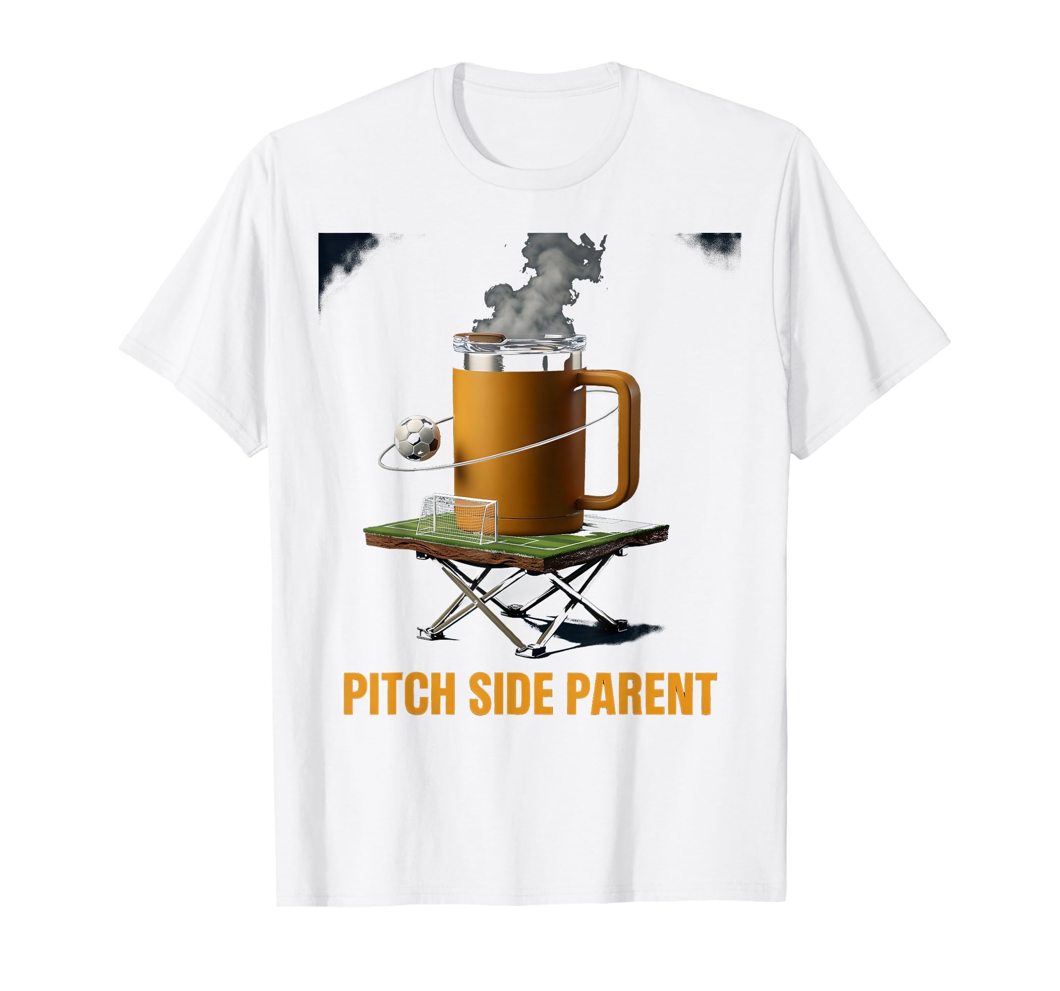 Pitch Side Parent Soccer Mom Dad T-Shirt - Fun Novelty Design Men Women