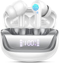 Wireless Earbuds, Bluetooth 5.4 Headphones Deep Bass Stereo, in-Ear Earphones with ENC Noise Canceling Mics, 45H Playtime Ear Buds Dual LED Display, IP7 Waterproof Wireless Headphones for Android iOS