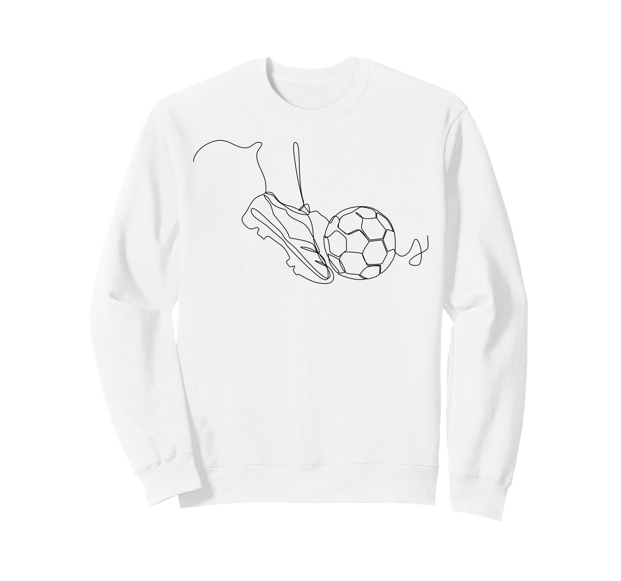 One Line Art Minimalist Soccer Coach Sweatshirt - Novelty Apparel Unisex
