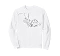 One Line Art Minimalist Soccer Coach Sweatshirt - Unique Graphic Men Women