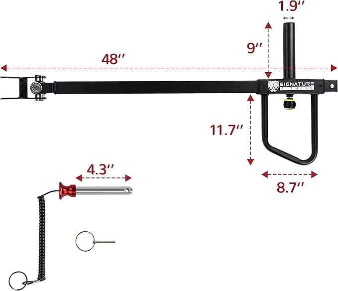 Upgraded Adjustable Jammer Arms, Lever Arms, Monolift Attachments Rated 600 LB Per Arm, Fits Racks at All Post Sizes and Hole Sizes, Pair