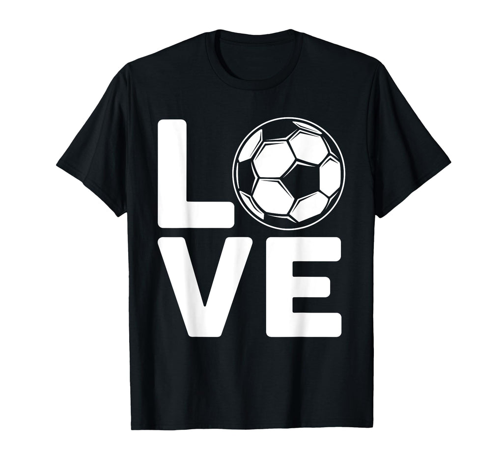 Love Football Or Soccer T-Shirt - Unique Graphic for Adults