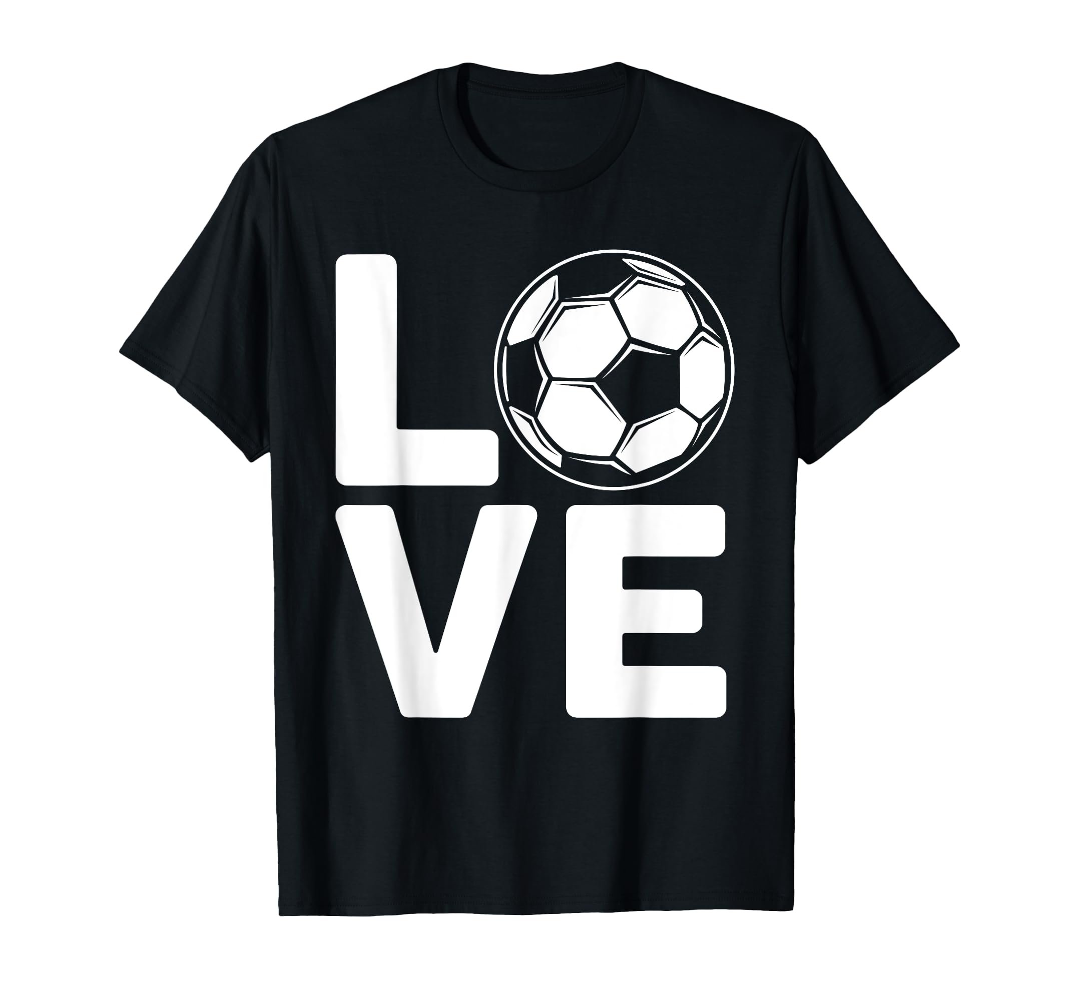 Love Football Or Soccer T-Shirt - Unique Graphic for Adults