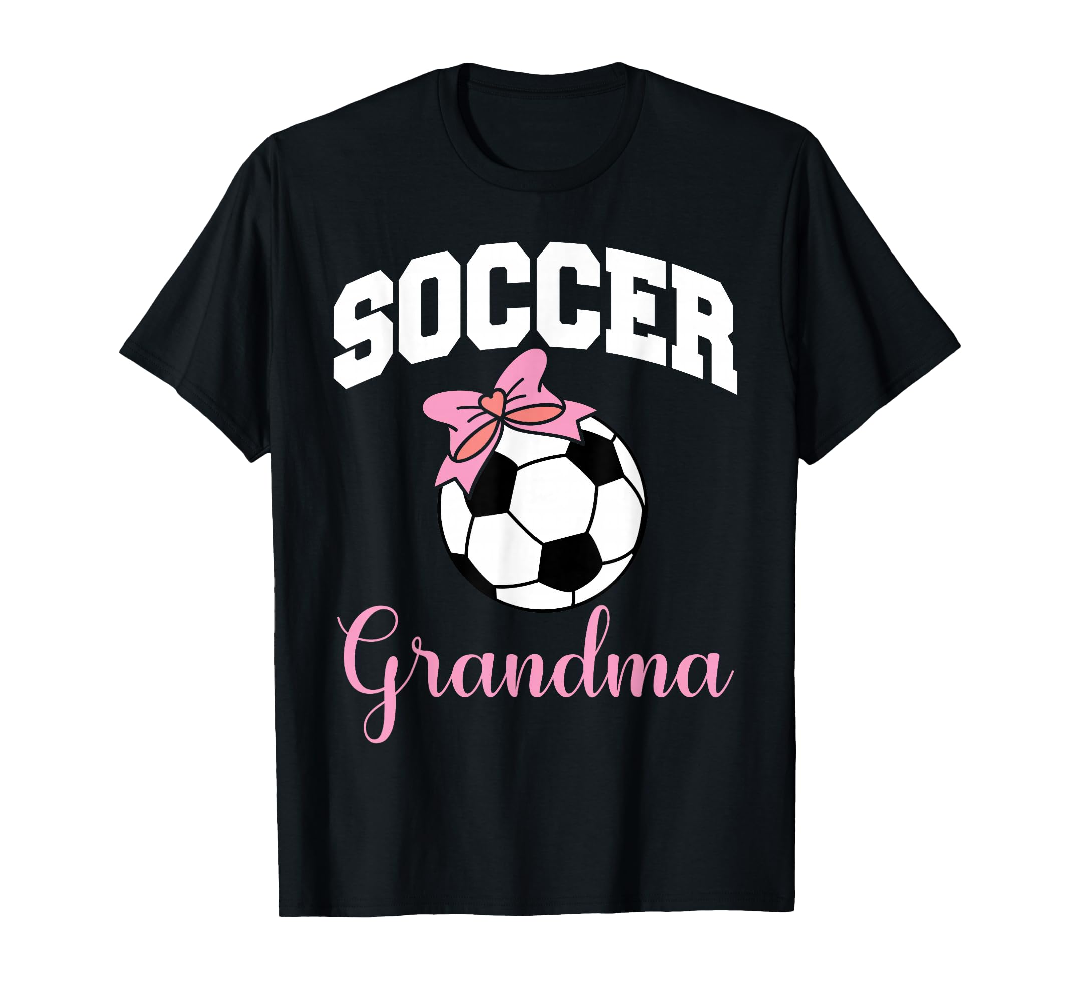 Soccer Grandma Coquette Bow Soccer T-Shirt - Casual Everyday Wear Unisex