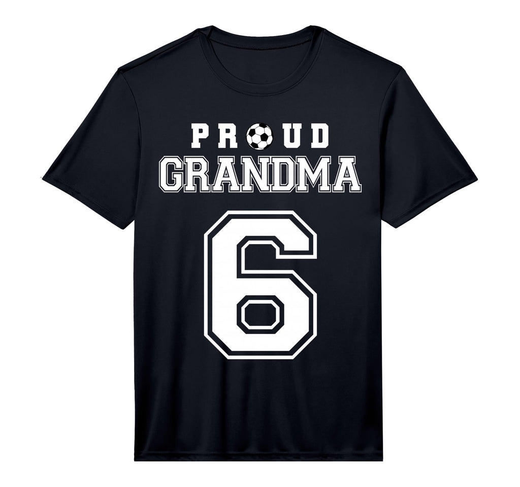 Number 6 Custom Proud Soccer Futbol T-Shirt - Novelty Apparel for Adults