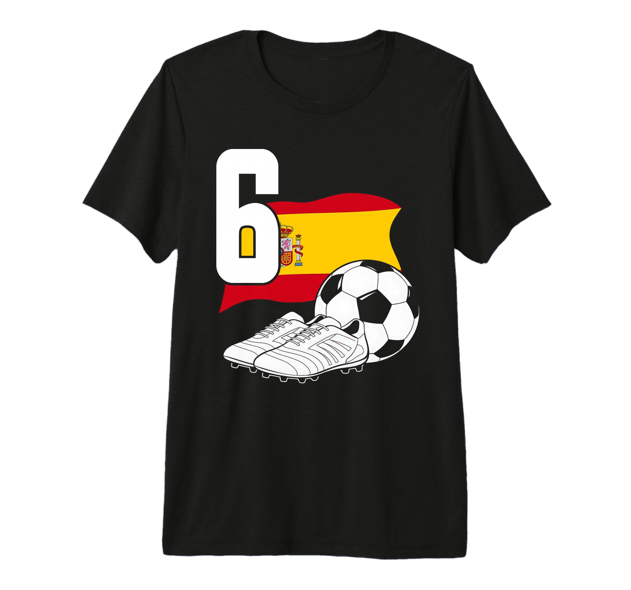 6 Soccer Birthday Gift Soccer Fan Sports T-Shirt - Unique Graphic Unisex