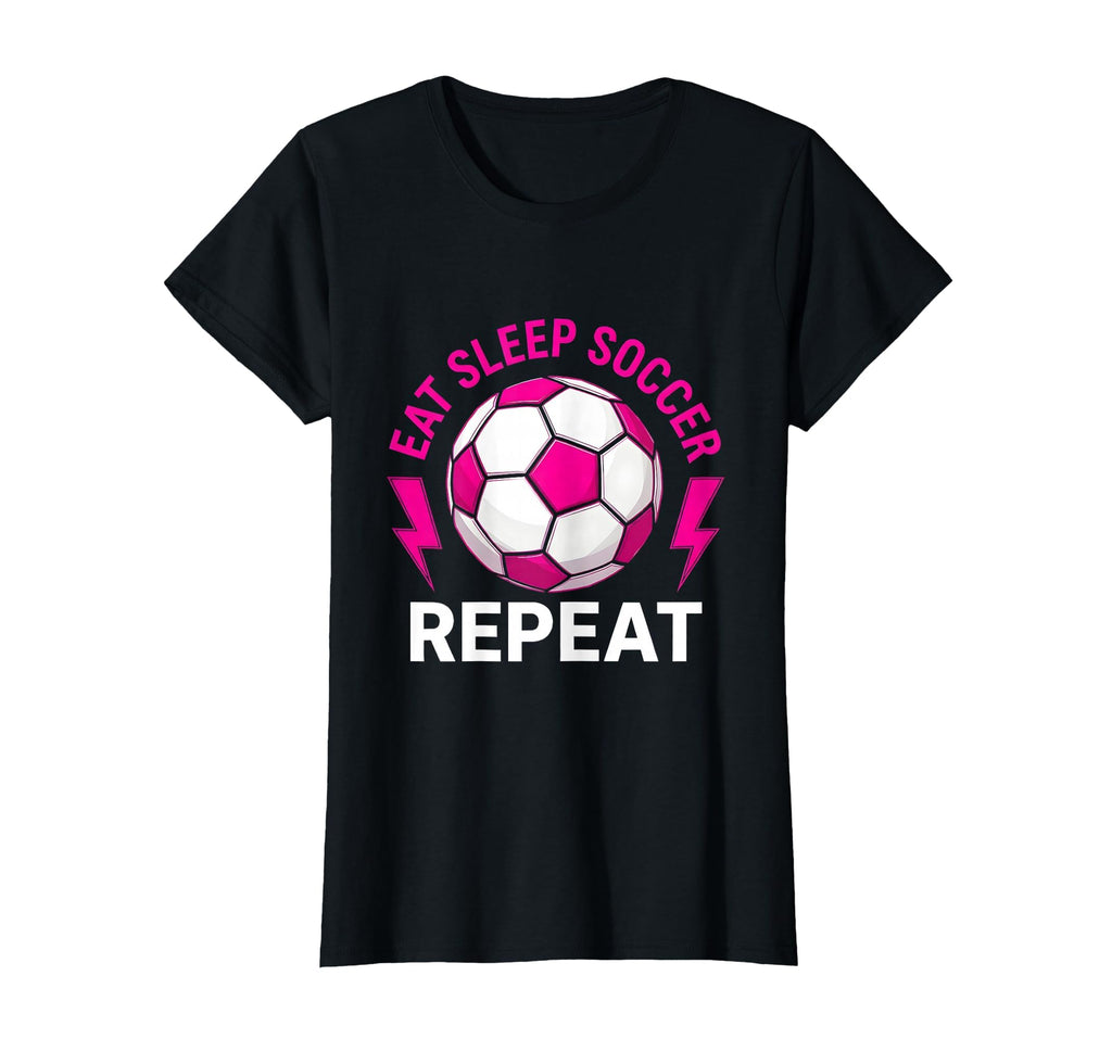 Eat Sleep Soccer Repeat Soccer T-Shirt - Aesthetic Graphic Unisex