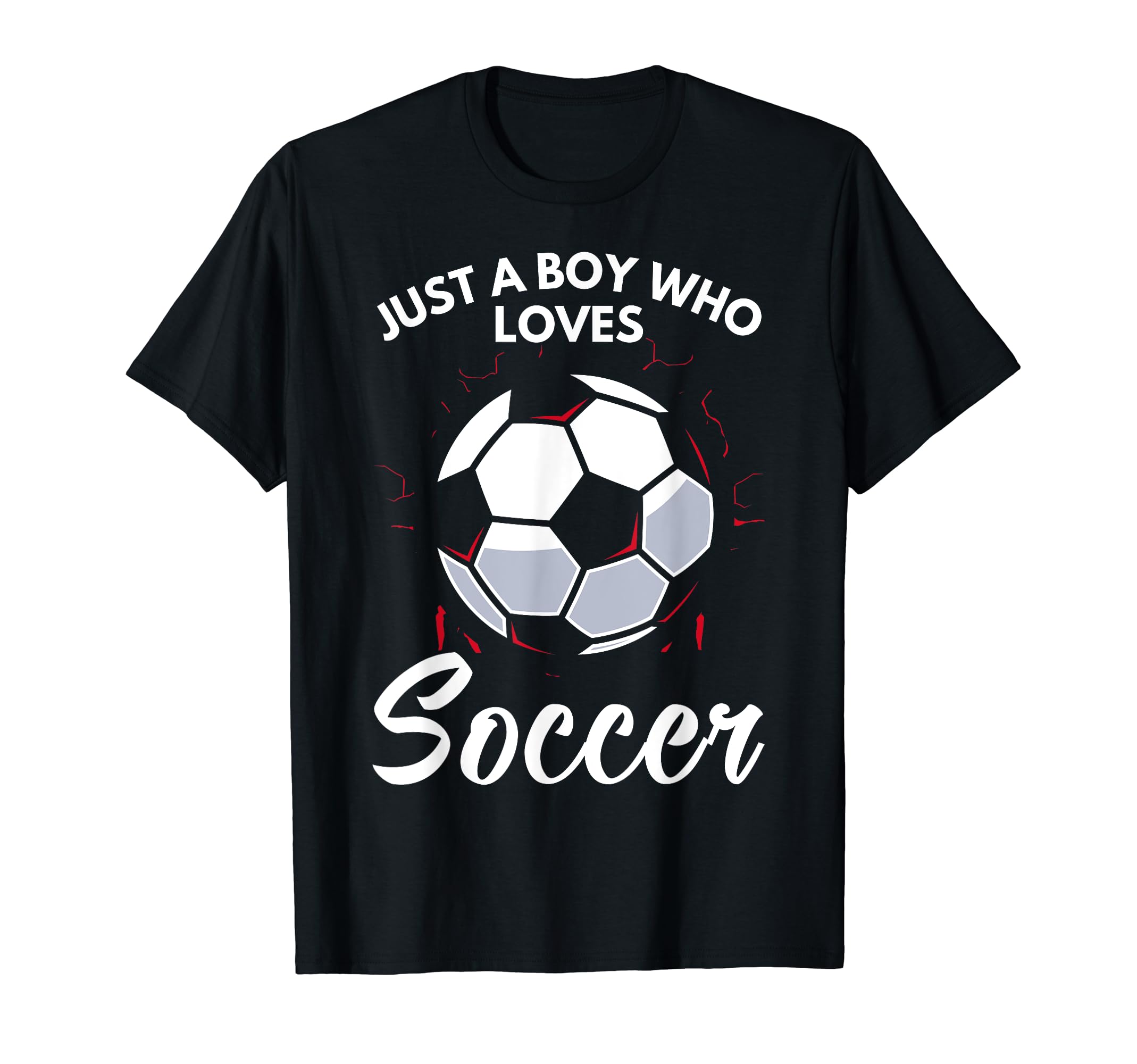 Just Who Loves Soccer Soccer T-Shirt - Novelty Apparel for Adults